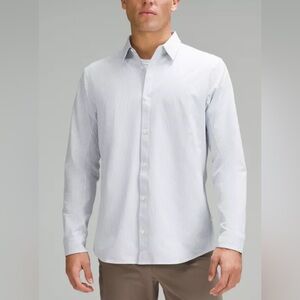 Lululemon White New Venture LS Slim Fit Button Down Shirt